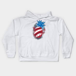 American Flag Pineapple Usa Tropic Plant Funny Kids Hoodie